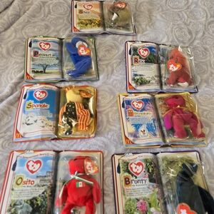 *Vintage*  Beanie Babies Collectable Toy Set - 7 Characters